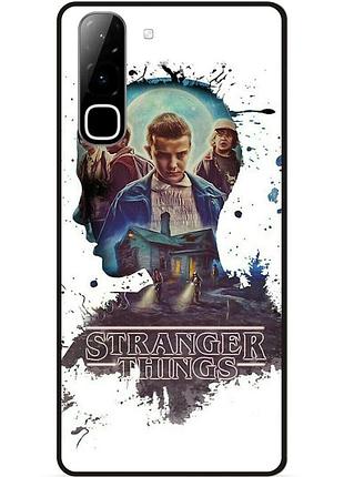 Силиконовый бампер чехол для infinix hot 70 (x6895) с рисунком stranger things очень странные дела