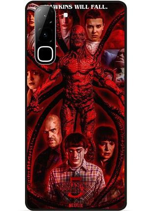 Силіконовий бампер чохол для infinix hot 70 (x6895) з картинкою stranger things дивні дива