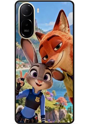 Силиконовый чехол бампер для xiaomi poco c81 pro с рисунком джуди зверополис
