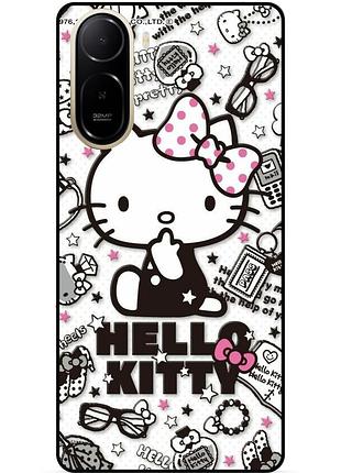 Силіконовий чохол бампер для xiaomi poco c81 pro з малюнком хелло китти hello kitty