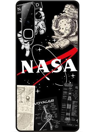 Силиконовый чехол бампер для infinix hot 70 (x6895) с рисунком nasa
