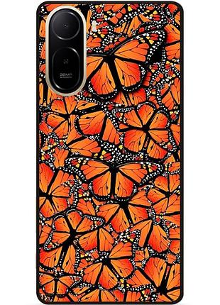 Чохол силіконовий бампер для xiaomi poco c81 pro з картинкою бабочки метелики