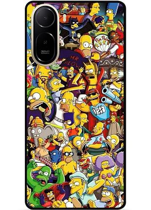 Чехол силиконовый бампер для xiaomi poco c81 pro с рисунком стикеры симпсоны мультяшки simpsons