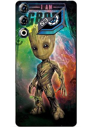 Чехол силиконовый бампер для zte nubia neo 3 gt 5g с рисунком groot грут стражи галактики