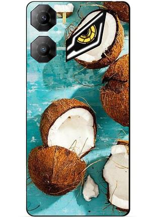 Чехол силиконовый бампер для zte nubia neo 3 5g с рисунком кокосы
