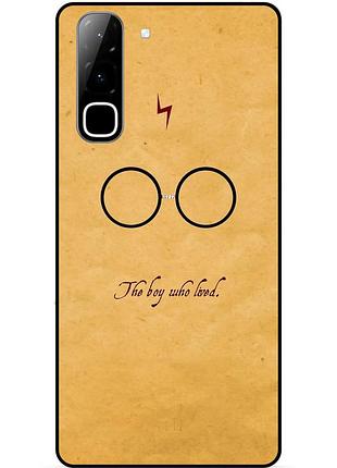 Чехол силиконовый бампер для infinix hot 70 (x6895) с рисунком гарри поттер harry potter очки