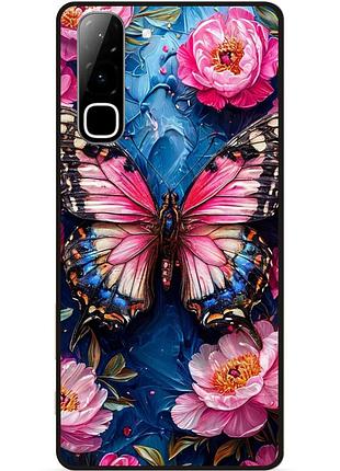Силіконовий чохол бампер для infinix hot 70 (x6895) з картинкою бабочки метелики