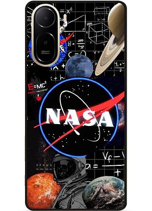 Силиконовый чехол бампер для xiaomi poco c81 pro с рисунком космос nasa