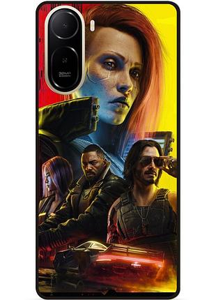 Силиконовый бампер чехол для xiaomi poco c81 pro с рисунком cyberpunk
