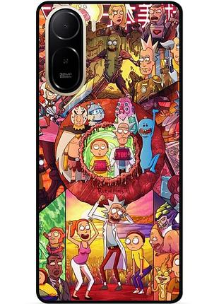 Силіконовий чохол бампер для xiaomi poco c81 pro з малюнком rick and morty рік і морті