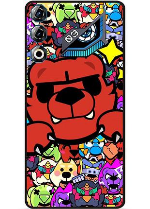 Силиконовый бампер чехол для zte nubia neo 3 gt 5g стикеры бравл нита brawl