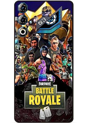 Чехол силиконовый бампер для zte nubia neo 3 gt 5g с рисунком фортнайт fortnite