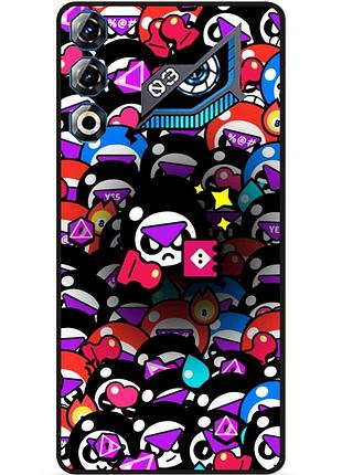Силіконовий чохол бампер для zte nubia neo 3 gt 5g стікери бравл мипл brawl
