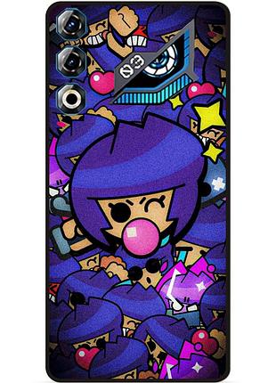 Силіконовий чохол бампер для zte nubia neo 3 gt 5g стікери бравл биби brawl