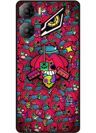 Силиконовый бампер чехол для zte nubia neo 3 5g стикеры бравл джуджу brawl