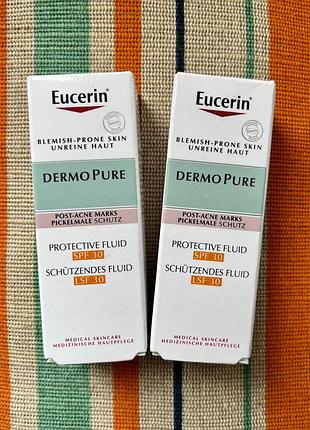 Eucerin dermopure protective fluid spf30 ☀️ солнцезащитный флюид для проблемной кожи лица, германия 🇩🇪 4