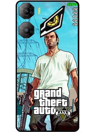 Силиконовый чехол бампер для zte nubia neo 3 5g с рисунком gta гта