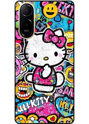 Силіконовий чохол бампер для xiaomi poco c81 pro з малюнком хелло китти hello kitty