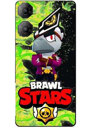 Силіконовий бампер чохол для zte nubia neo 3 5g з героєм бравл білий ворон brawl