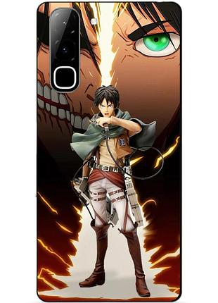 Силіконовий чохол бампер для infinix hot 70 (x6895) з малюнком атака титанів attack on titan