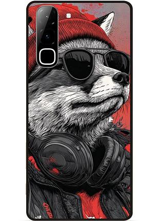 Силіконовий чохол бампер для infinix hot 70 (x6895) з малюнком енот