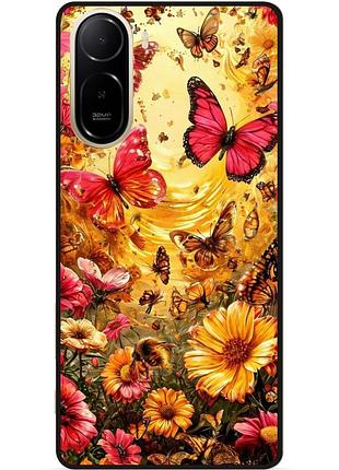 Силіконовий чохол бампер для xiaomi poco c81 pro з малюнком бабочки метелики