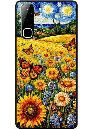 Силіконовий чохол бампер для infinix hot 70 (x6895) з картинкою бабочки метелики