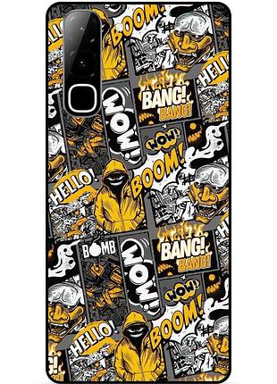 Чехол силиконовый бампер для infinix hot 70 (x6895) с рисунком bang bomb