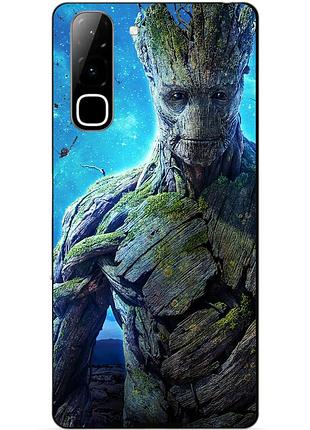 Чехол силиконовый бампер для infinix hot 70 (x6895) с рисунком грут groot стражи галактики