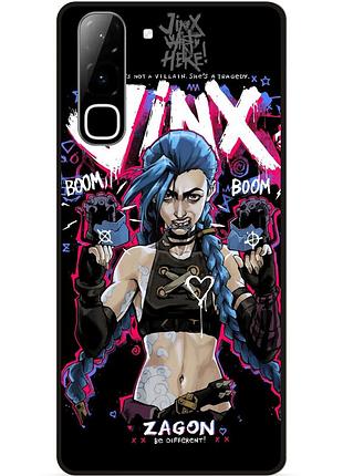 Силиконовый чехол бампер для infinix hot 70 (x6895) с картинкой arcane аркейн