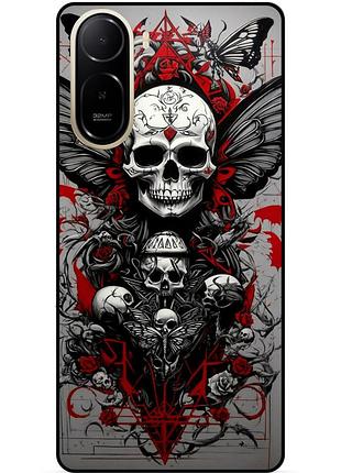 Силиконовый чехол для xiaomi poco c81 pro с рисунком череп скелет