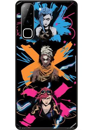 Силіконовий бампер чохол для infinix hot 70 (x6895) з малюнком аркейн arcane