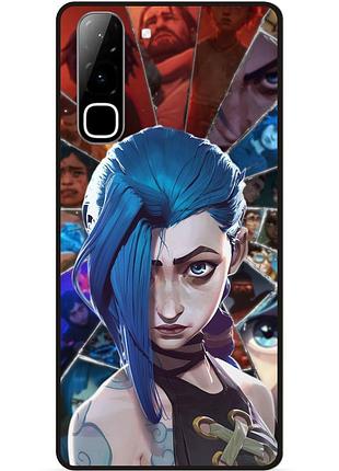 Силиконовый бампер чехол для infinix hot 70 (x6895) с картинкой arcane аркейн