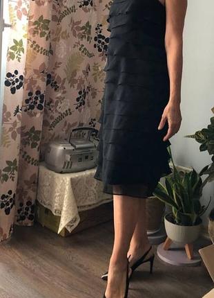 Шовкова сукня бюстьє з воланами red herring debenhams / 100% шовк / l