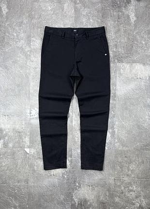 Чоловічі чорні штани чіноси hugo boss kaiton slim fit хуго босс класичні брюки джинси оригінал чоловічі чиносы boss casual 44 28r