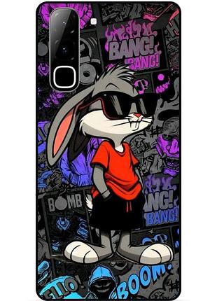 Чехол силиконовый бампер для infinix hot 70 (x6895) с рисунком bugs bunny багз банни