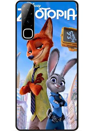 Силиконовый чехол бампер для infinix hot 70 (x6895) джуди зверополис