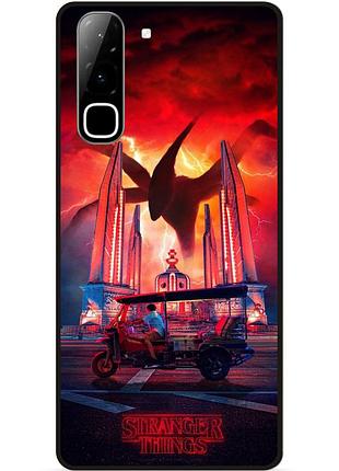 Силиконовый бампер чехол для infinix hot 70 (x6895) кино очень странные дела stranger things