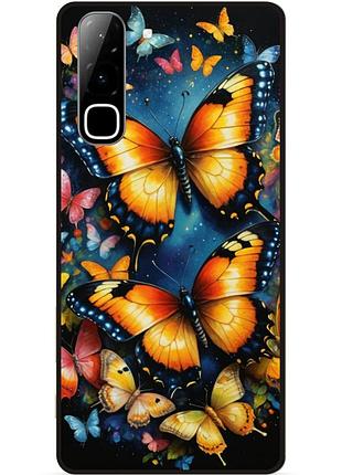 Чохол силіконовий бампер для infinix hot 70 (x6895) з малюнком бабочки метелики