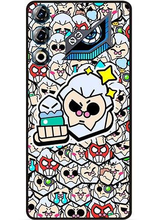 Силиконовый бампер чехол для zte nubia neo 3 gt 5g стикеры бравл байрон brawl