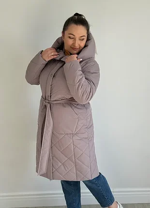 Пудрова зимня куртка eva classic