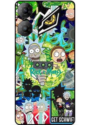Силиконовый бампер чехол для zte nubia neo 3 5g с рисунком rick and morty рик и морти