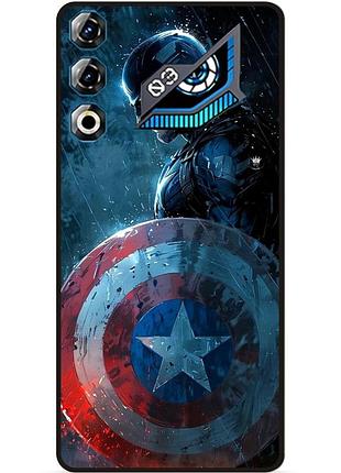 Силіконовий бампер чохол для zte nubia neo 3 gt 5g з малюнком капитан америка marvel captain america