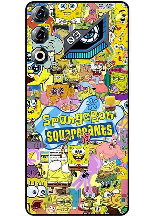 Силиконовый чехол бампер для zte nubia neo 3 gt 5g с рисунком губка боб sponge bob