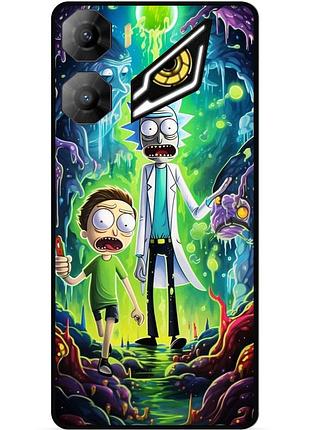 Силиконовый чехол бампер для zte nubia neo 3 5g с рисунком рик и морти rick and morty