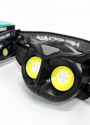 Фонарь налобный bailong wt208 2cob, белый, красный, налобный фонарик с usb зарядкой, водонепроницаемый фонарик