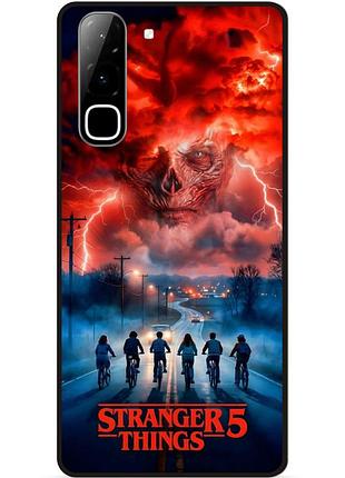Силиконовый бампер чехол для infinix hot 70 (x6895) кино очень странные дела дивні дива