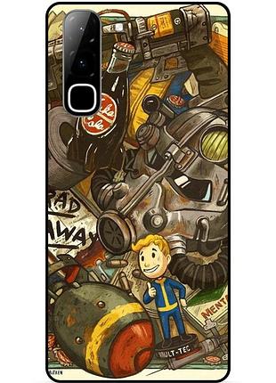 Силиконовый бампер чехол для infinix hot 70 (x6895) игра fallout фоллаут