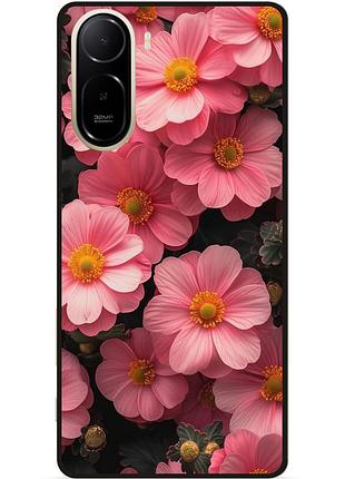 Силіконовий чохол бампер для xiaomi poco c81 pro з малюнком квіти маргаритки