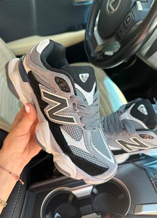New balance 9060 сіро чорні